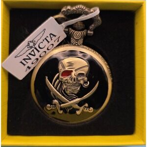 Invicta‎ Vintage Blackbeard's Legacy 47mm pocket watch New In Box #0285
